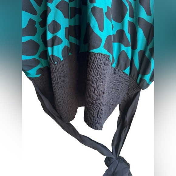 DIANE VON FURSTENBERG NWT Viole shirred printed jersey blouse Sz Large $388 MSRP - Picture 12 of 16